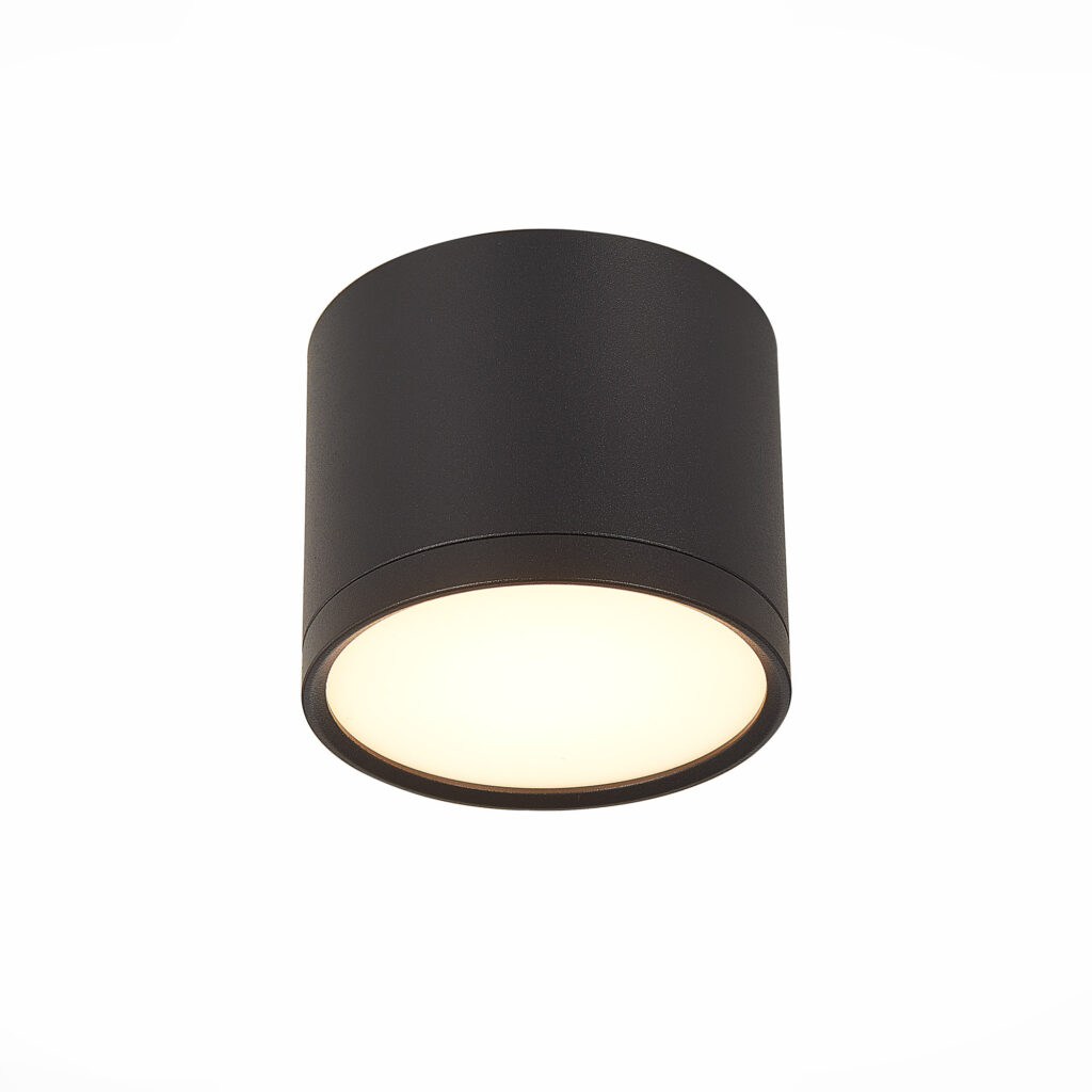ST113.432.09 Светильник потолочный Черный LED 1*9W 3000K 702Lm Ra>90 120° IP20 D88xH75 170-240V Накладные светильники