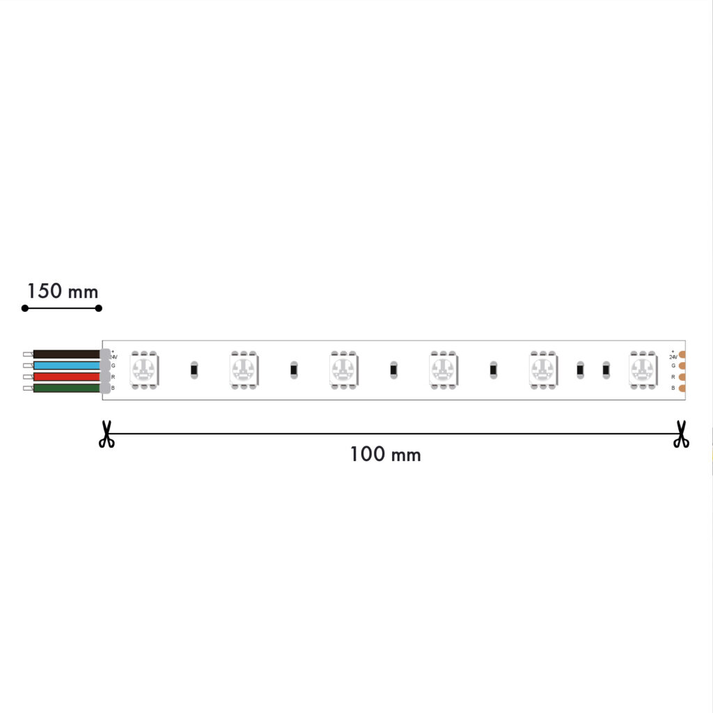 2001-82720, лента светодиодная, 5M, SMD2835RGB, 27W/m, RGB+W+W, IP20
