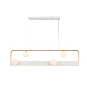 4073-6P, подвесная люстра, L1200xW240xH200/1200, 6xG9LEDx10W,  + LEDx18W, 1000LM, 4000K, included