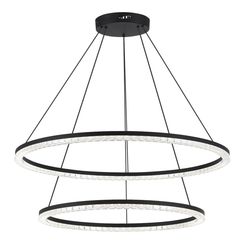SL1018.403.02 Светильник подвесной ST-Luce черный/прозрачный LED 1*96W 4000K EUCLIDICS