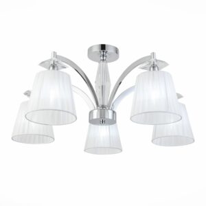 Уценка SL1756.102.05 Светильник потолочный ST-Luce Хром/Светло-серый E14 5*40W BELLO