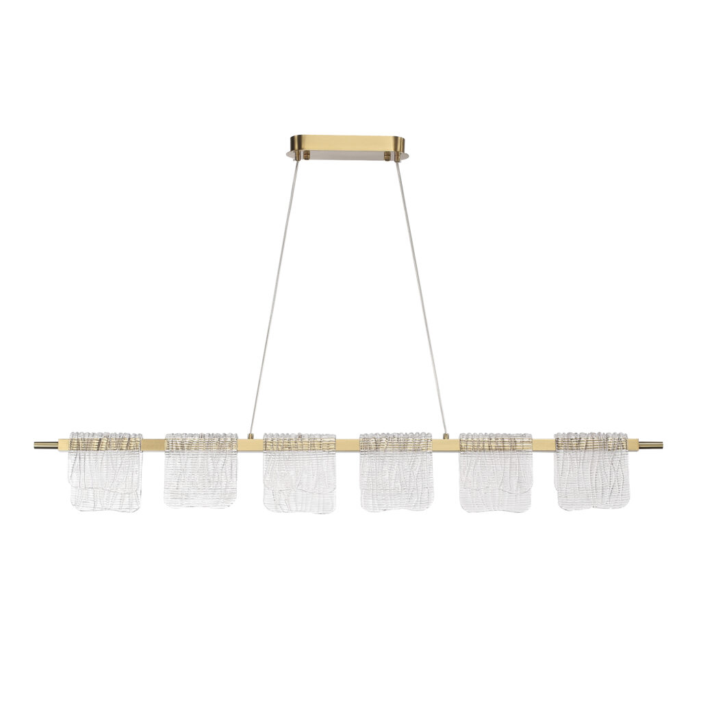 SL6021.203.36 Светильник подвесной ST-Luce золотистый/прозрачный LED 1*36W 3000K VOILE