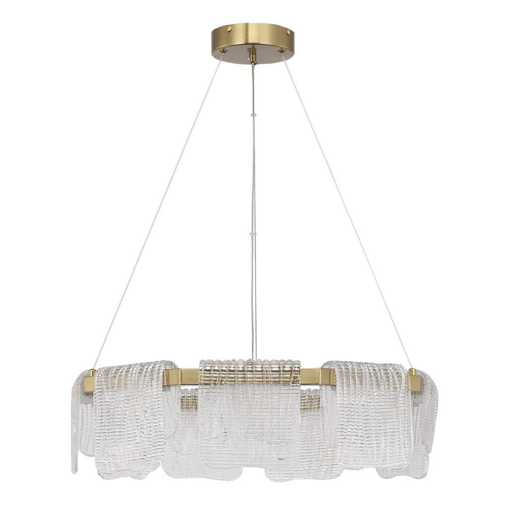 SL6021.203.54 Светильник подвесной ST-Luce золотистый/прозрачный LED 1*54W 3000K VOILE