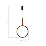 SL6131.403.20 Светильник подвесной ST-Luce Черный/Черный, Терракотовый LED 1*20W 4000K SHAPE
