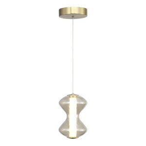 SL6136.203.01 Светильник подвесной ST-Luce золото/коньячный LED 1*6W 3000K SPINE