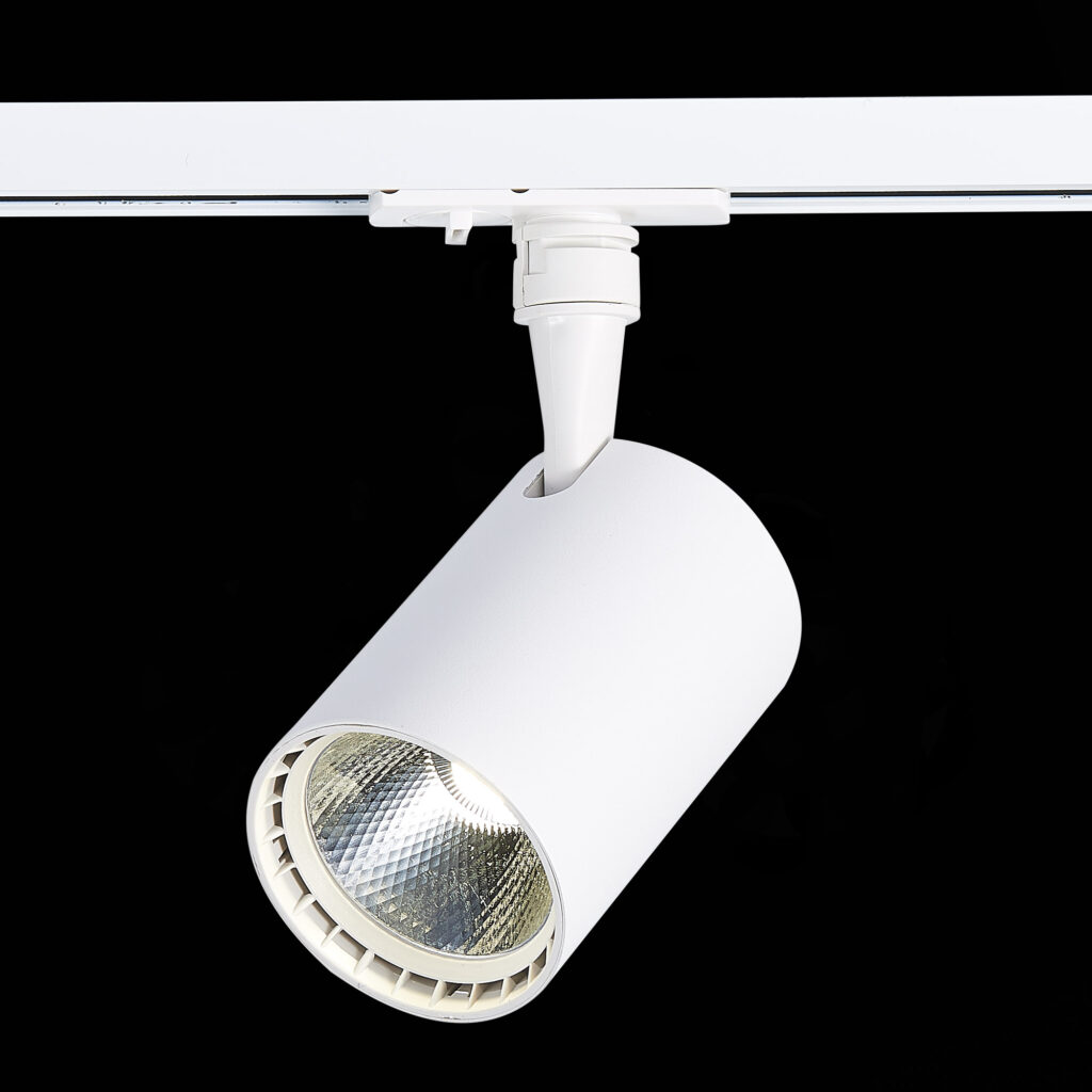 ST351.536.20.24 Св-к трек. Белый LED 1*20W 3000K 1 800Lm Ra?80 24° IP20 L118xW78xH174 100-240V BASE